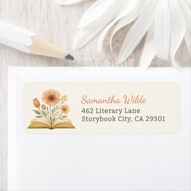Whimsical Storybook Wildflower Chic Return Address Label (Insitu)