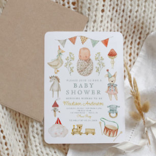 Whimsical Storybook Woodland Baby Shower Invitation