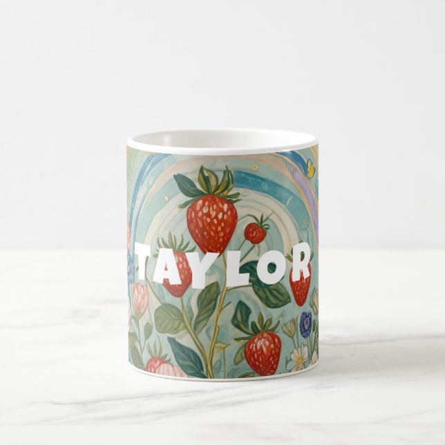 Whimsical Strawberry Patch Coffee Mug (Center)