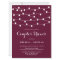 Whimsical String Lights Burgundy Couples Shower