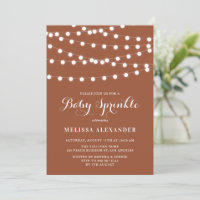 Whimsical String Lights Terracotta Baby Sprinkle