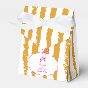 Whimsical Stripes Handwritten Painted Wedding  Favour Box