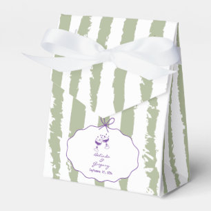 Whimsical Stripes Handwritten Painted Wedding  Favour Box