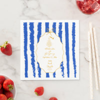 Whimsical Stripes Handwritten Painted Wedding 