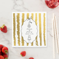 Whimsical Stripes Handwritten Painted Wedding