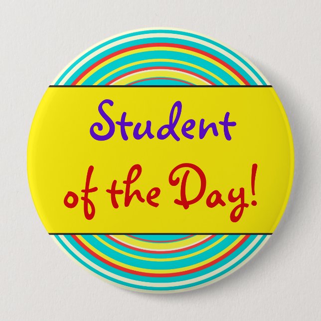Whimsical "Student of the Day!" Button (Front)