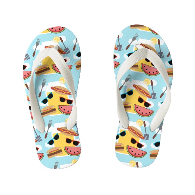 Whimsical Summer Fun Kid's Thongs (Footbed)