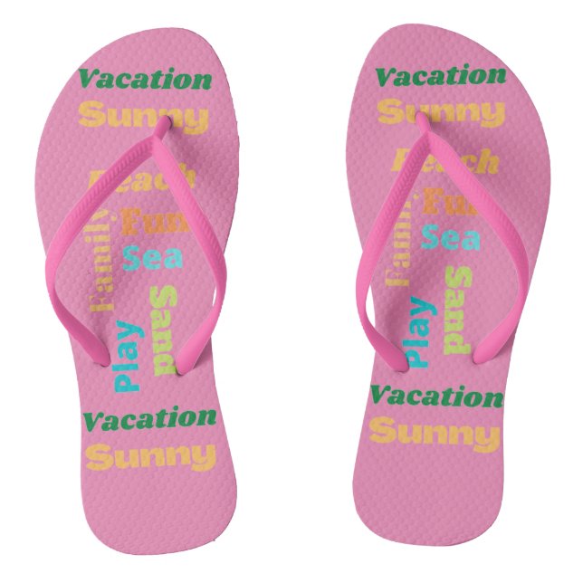 whimsical summer fun  thongs (Footbed)