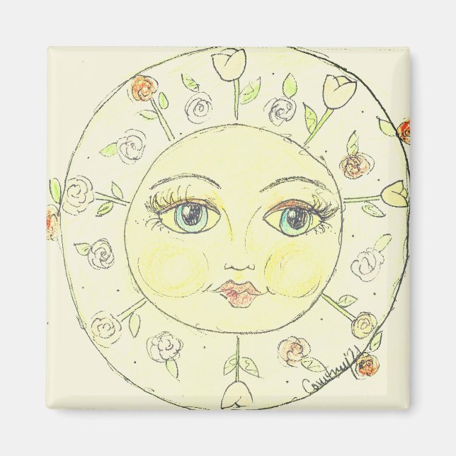 Whimsical Sun - CBS Sunday Morning Magnet (Front)