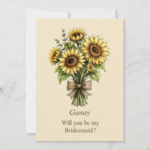 Whimsical Sunflower Bouquet Bridal Party Proposal