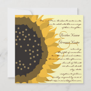 Whimsical Sunflower Wedding Invitation