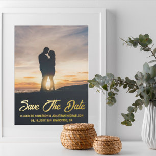Whimsical Sunset Photo Wedding Save The Date