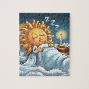  whimsical sunshine in bed  jigsaw puzzle