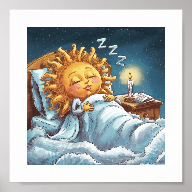  whimsical sunshine in bed  poster (Front)