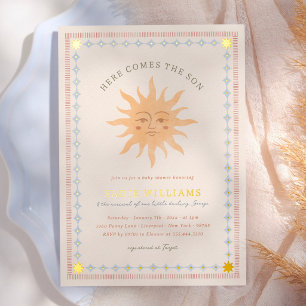 Whimsical Sunshine Vintage Sun Baby Shower
