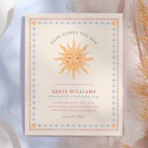 Whimsical Sunshine Vintage Sun Budget Baby Shower