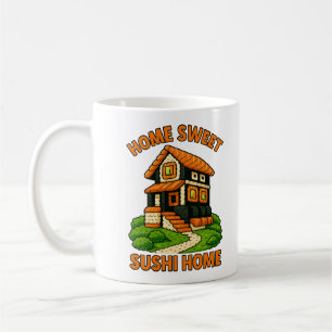 Whimsical Sushi House Foodie Cottage Coffee Mug