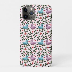 Whimsical swan floral pattern  iPhone 11 pro case