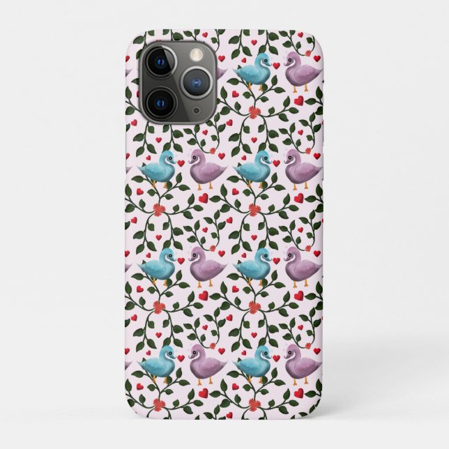 Whimsical swan floral pattern  Case-Mate iPhone case (Back)