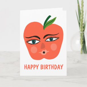 Whimsical Sweet Apple Custom Card