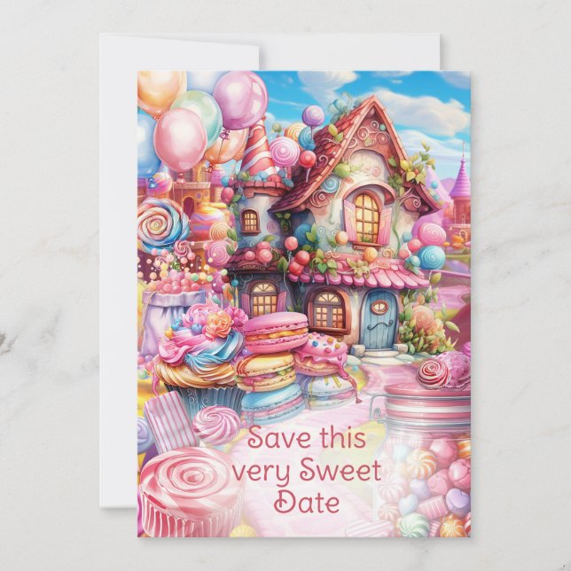 Whimsical Sweet Celebration Party Invitation (Front)