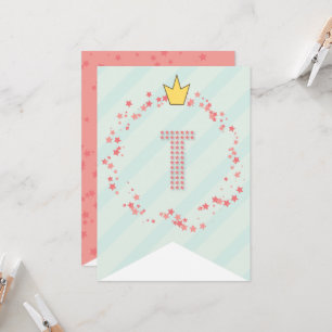 Whimsical Sweet Fairy Princess Girl Birthday Party Card