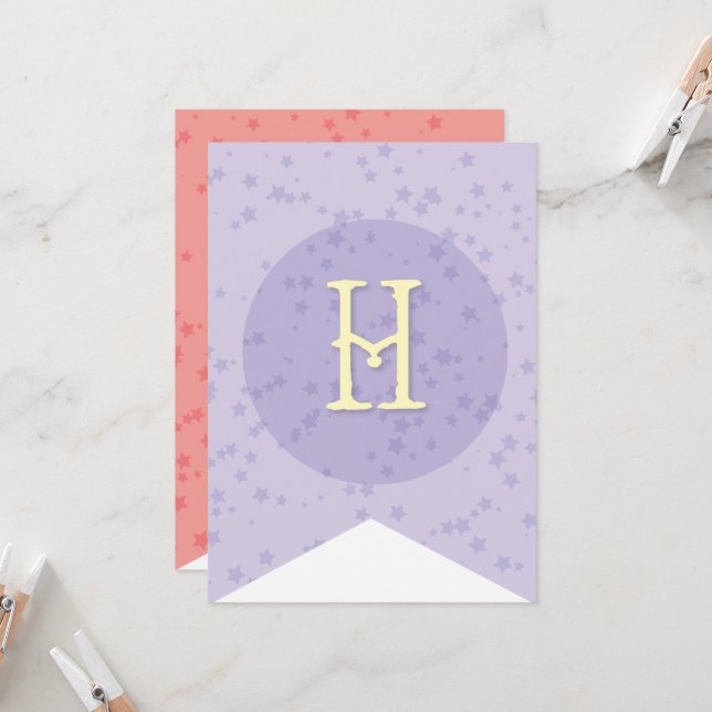 Whimsical Sweet Fairy Princess Girl Birthday Party Card (Front/Back In Situ)