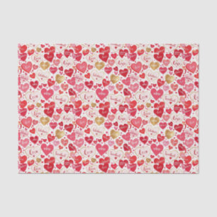 Whimsical & Sweet Heart Themed  Tissue Paper