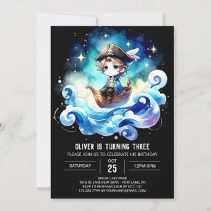 Whimsical Sweet Pirate Birthday Invitation