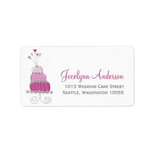 Whimsical Sweet Wedding Cake Custom Address Labels