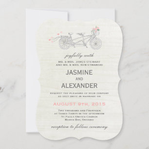 Whimsical Tandem Bicycle - Wedding Invitation