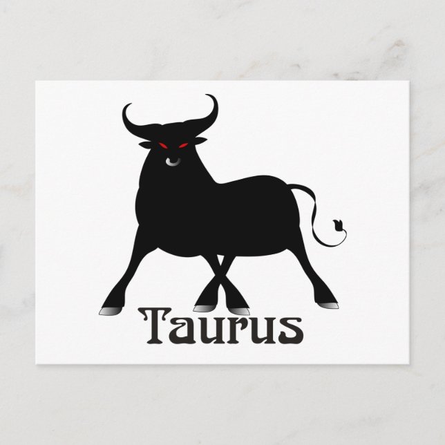 Whimsical Taurus Postcards (Front)