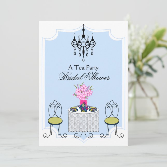 Whimsical Tea Party Invitation - Customised V2 (Standing Front)