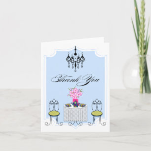 Whimsical Tea Party Thank You Card