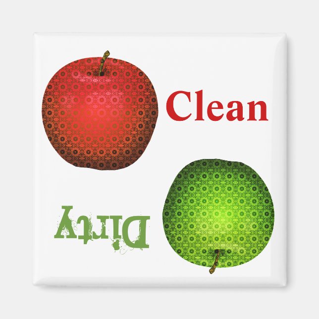 Whimsical Teacher's Dish Washer Magnet (Front)