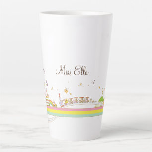 Whimsical Teacher's Scene Personalised Latte Mug