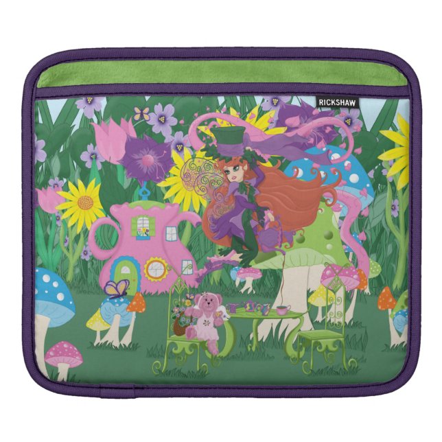 Whimsical Teapot Fairy Rickshaw Sleeve (Front)