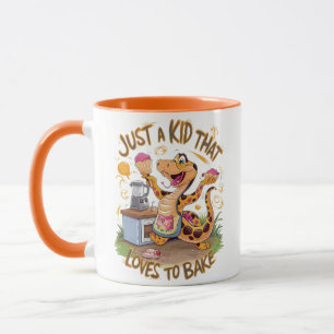 Whimsical Tee With Cake-Baking Snake Mug