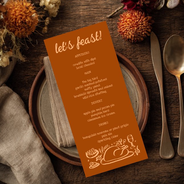 Whimsical Thanksgiving Friendsgiving Holiday CUSTO Menu (Whimsical Thanksgiving Friendsgiving Holiday CUSTO Menu
)