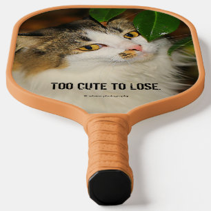 Whimsical The Cat and The Camellia Pickleball Paddle