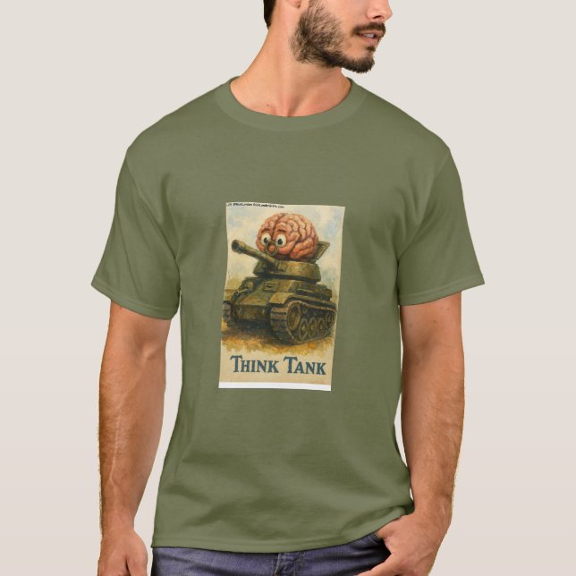 Whimsical Think Tank Cartoon Design (Front)
