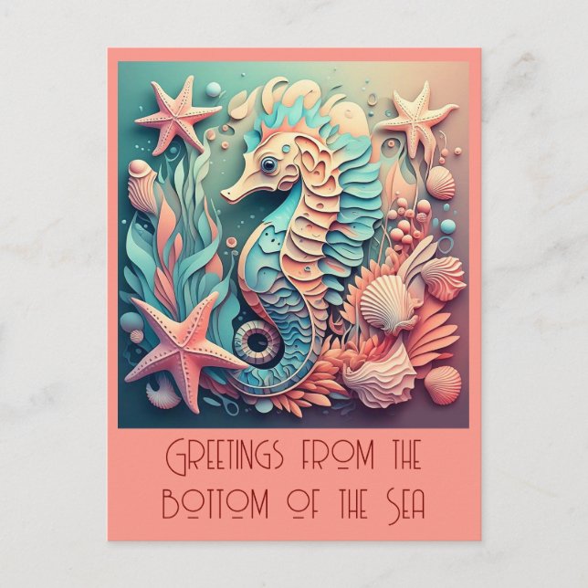 " WHIMSICAL TIDES " POSTCARD (Front)