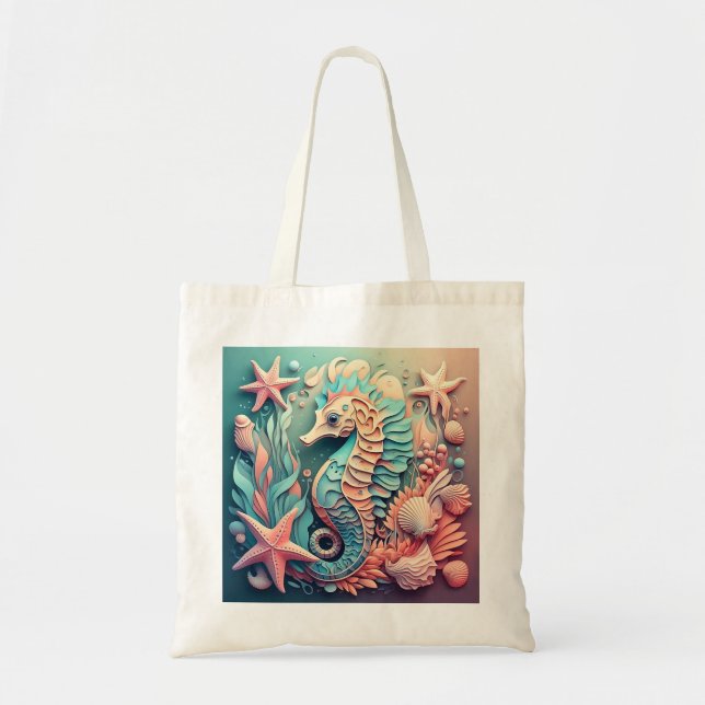 " WHIMSICAL TIDES " TOTE BAG (Front)