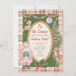 Whimsical Tis the Season Girlsmas Christmas Party Invitation