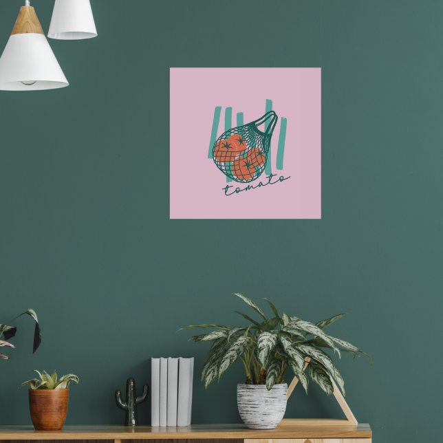 Whimsical Tomatos Italy Farmers Market Poster (Living Room 1)
