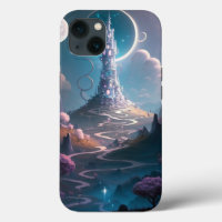 Whimsical Tower Landscape Fantasy Art