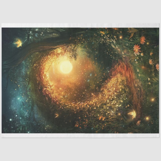 Whimsical Trail to Fairy Decoupage Tissue Paper (Front)