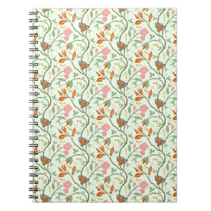 Whimsical Trailing Folk Art Floral Notebook