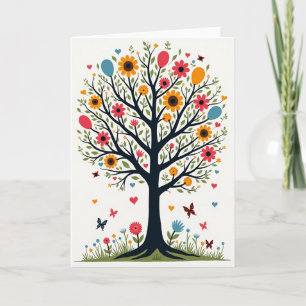 Whimsical Tree Birthday Card