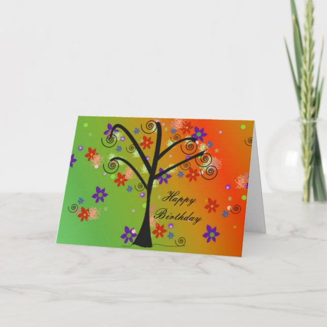 Whimsical Tree Card (Front)